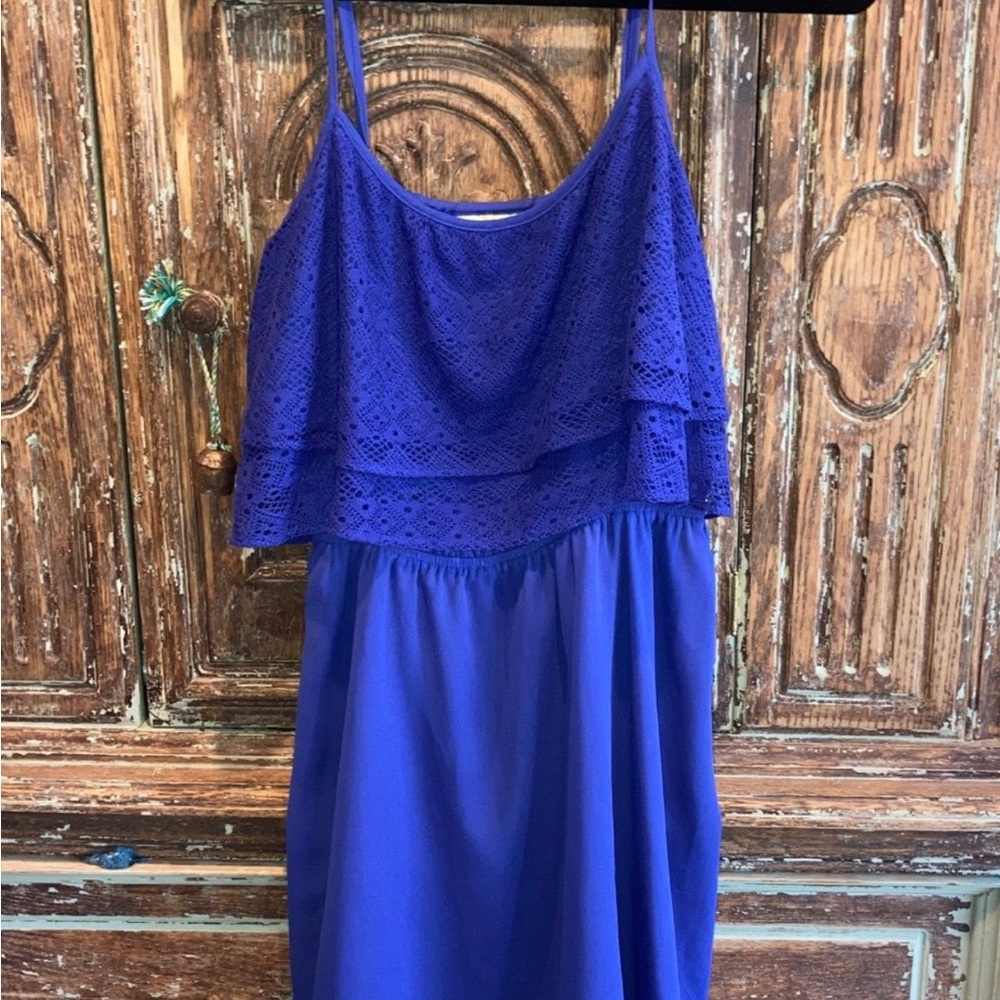 Princess Vera Wang Royal Blue Lace Dress
